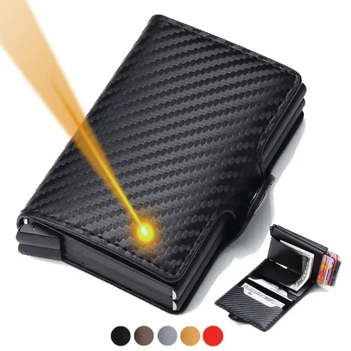 صورة نقش اسم ألياف الكربون محفظة صغيرة منبثقة هدية مخصصة بطاقة تتفاعل عالية الجودة الرجال محافظ 12 حاملي بطاقة حقيبة المال الصغيرة